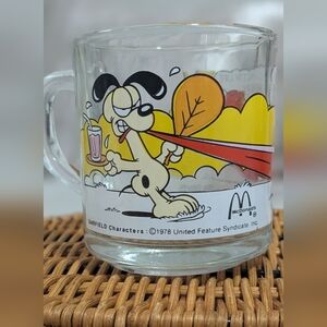 Rare Vintage 1978 McDonald’s Garfield and Odie Collectors Glass Mug Jim Davis
